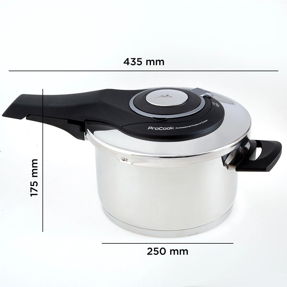Jumbo Procook 4,5 Litre Gri Paslanmaz Çelik Düdüklü Tencere görseli 18