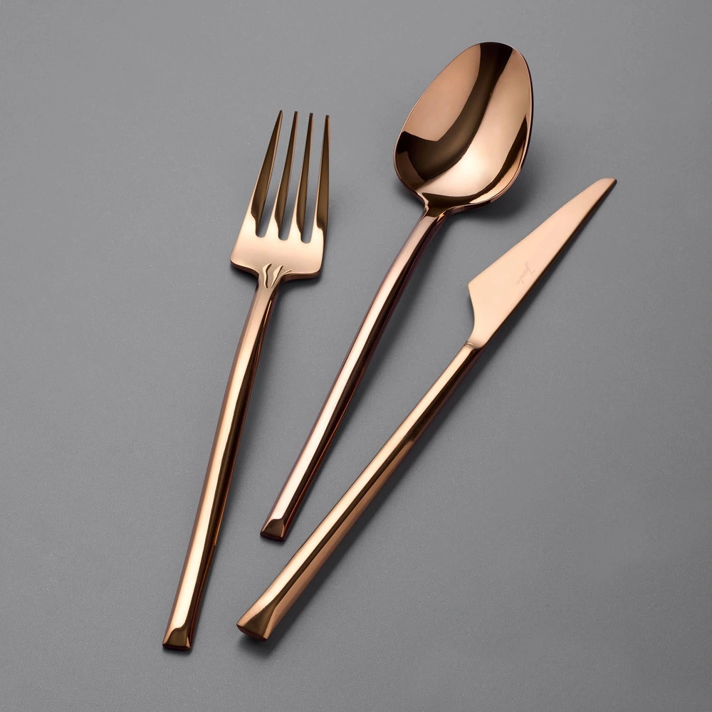 Jumbo 5500 Titanyum Bronz 12 Kişilik 84 Parça Çatal Kaşık Bıçak Seti görseli 2