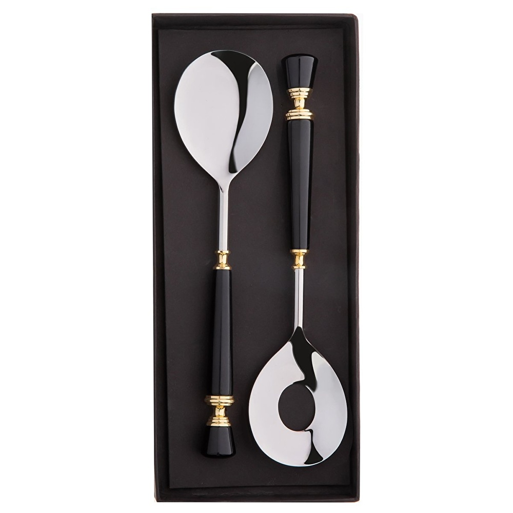 Jumbo Black 2 Parça Salata Servis Seti görseli 6