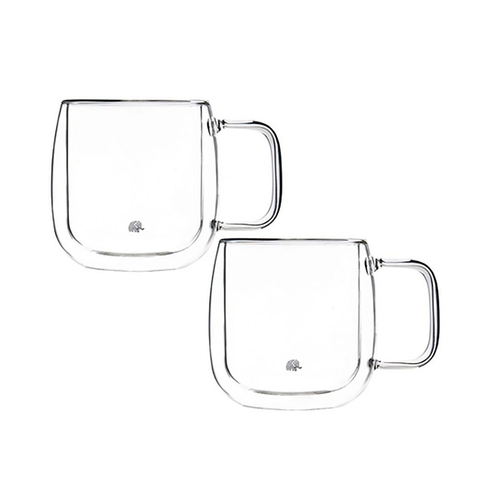Jumbo Glory 2 Li Double Wall Çift Cidarlı Kulplu Küçük Bardak 250 Ml görseli 1