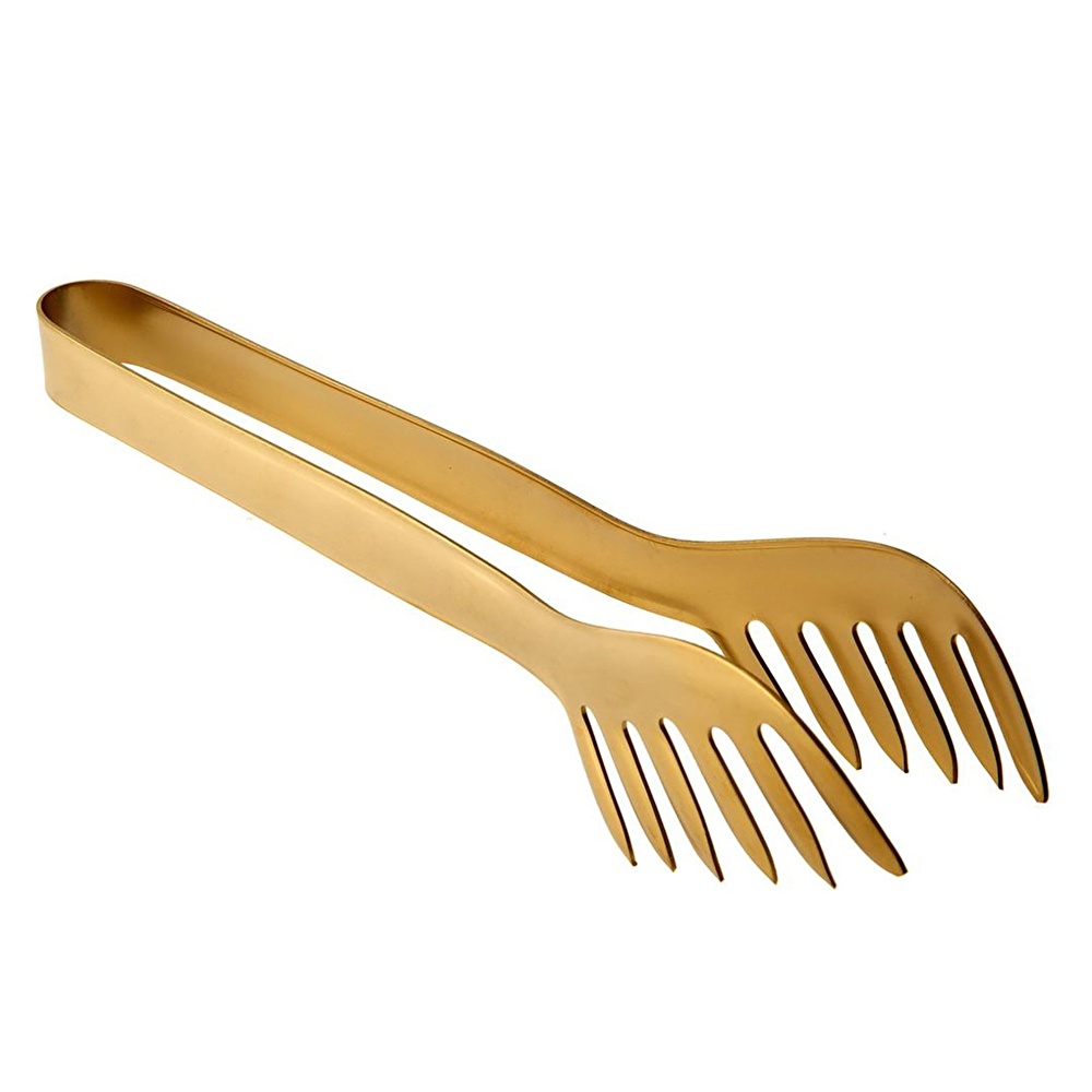 Jumbo Steel Titanyum Gold Makarna Maşası görseli 1