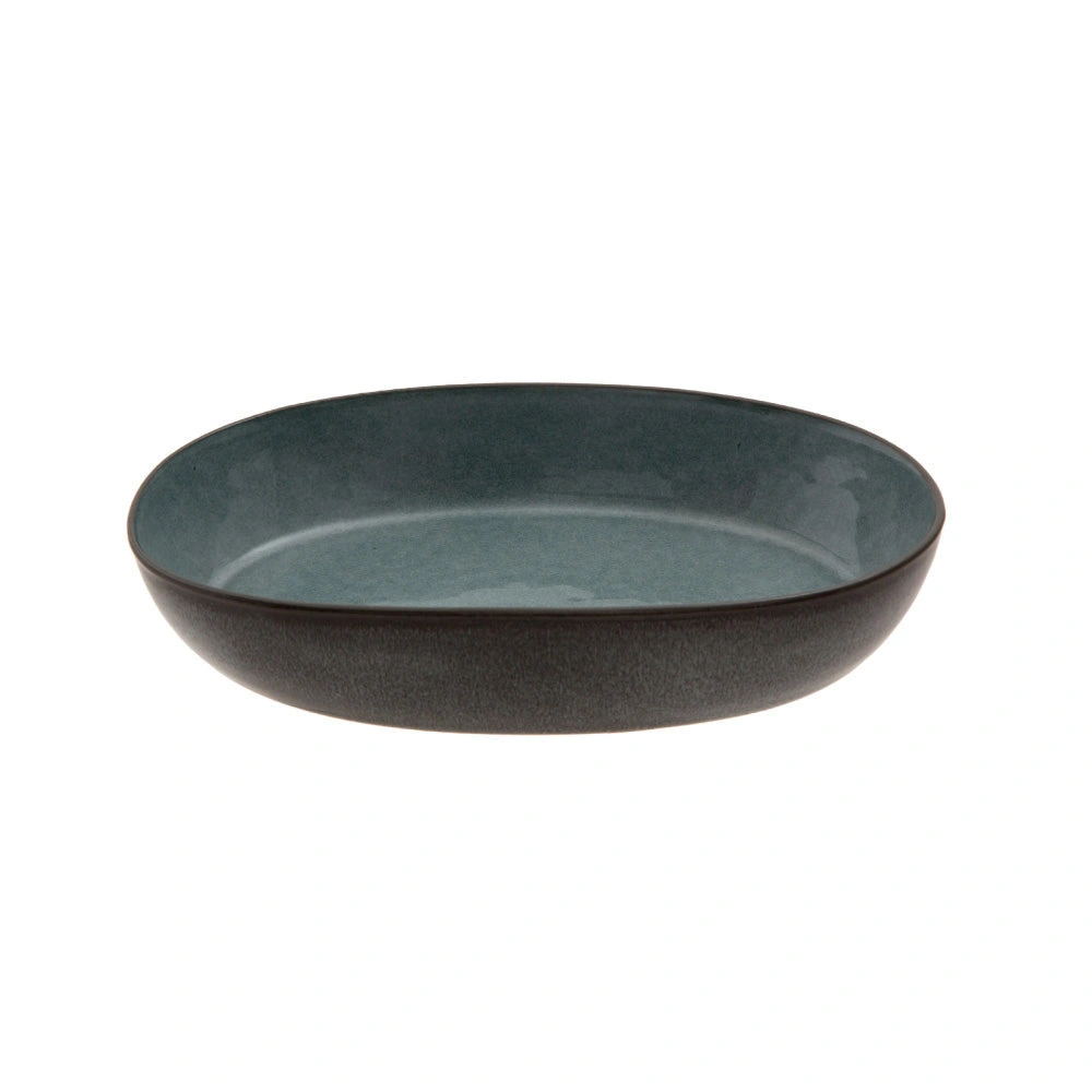 Jumbo Twin Blue Kayık Tabak 24 cm görseli 1