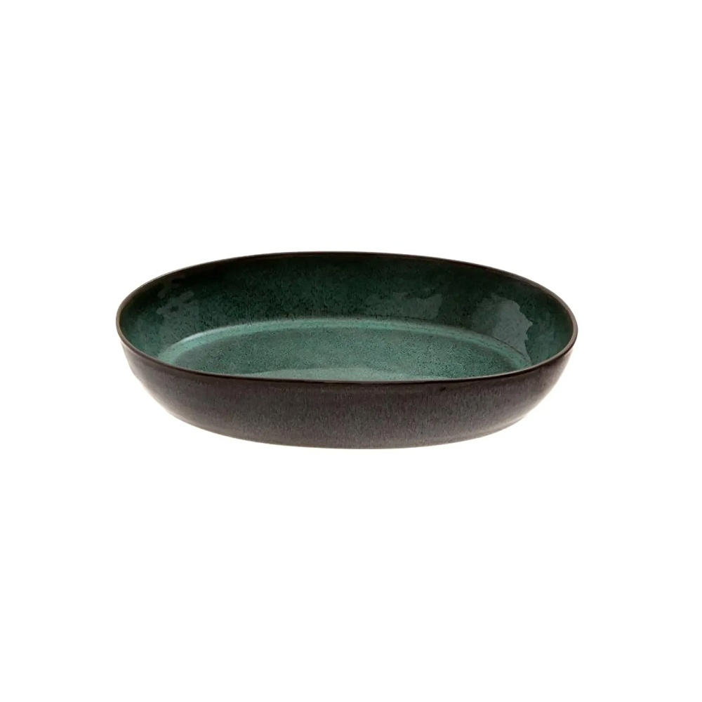 Jumbo Twin Grey Kayık Tabak 20 cm görseli 1