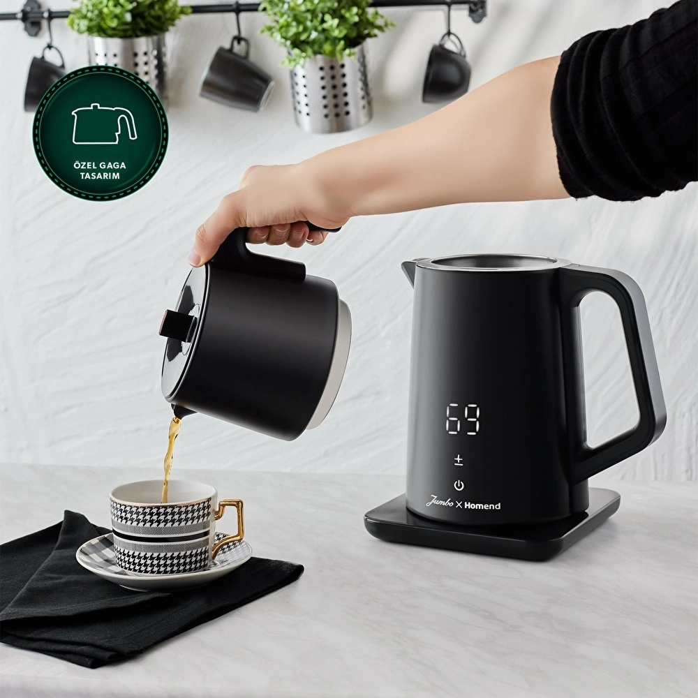 Jumbo x Homend Royaltea Cooltouch 1792H Dokunmatik Çift Duvarlı Paslanmaz Çelik Konuşan Çay Makinesi Wifi ile Kontrol görseli 9