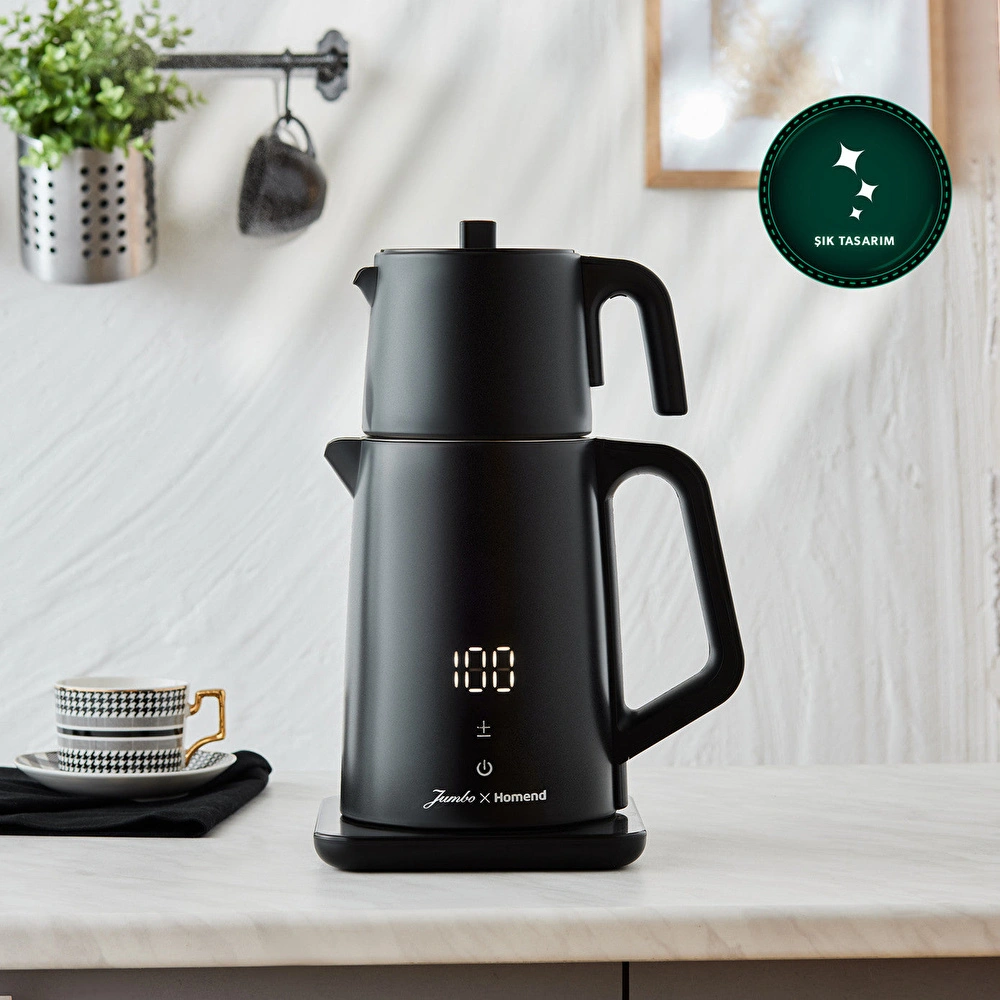 Jumbo x Homend Royaltea Cooltouch 1792H Dokunmatik Çift Duvarlı Paslanmaz Çelik Konuşan Çay Makinesi Wifi ile Kontrol görseli 13