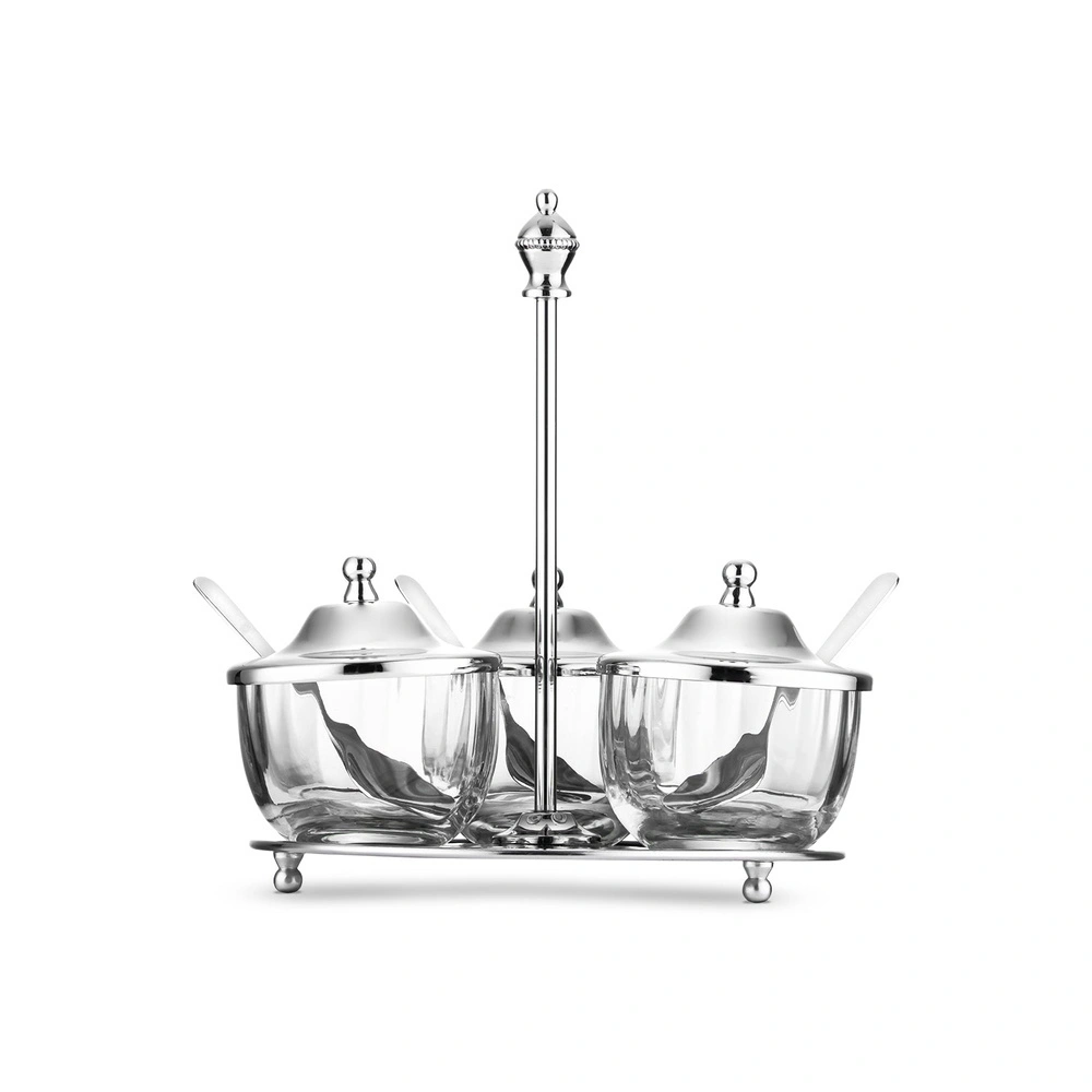 Jumbo Alula Standlı 3'lü Baharat Seti 16,5x16,5x18,5 cm görseli 5