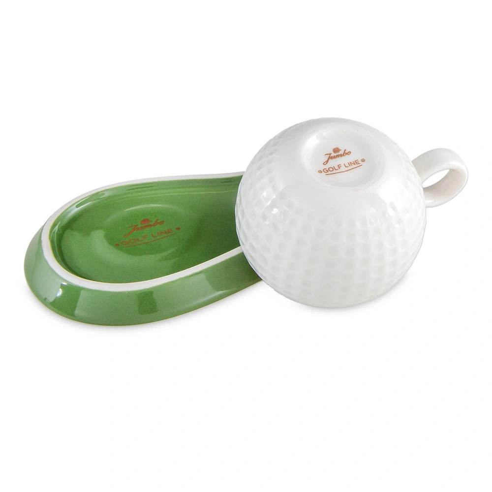 Jumbo Golf Line Tek Kişilik Beyaz/Yeşil Fincan Takımı görseli 5