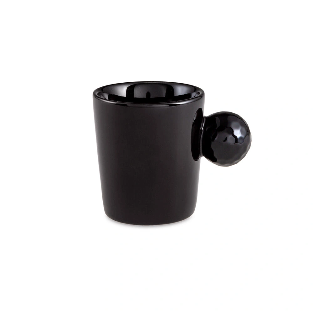 Jumbo Golf Line Siyah 2'li Tabaklı Kahve Fincan Takımı 90 ml görseli 3
