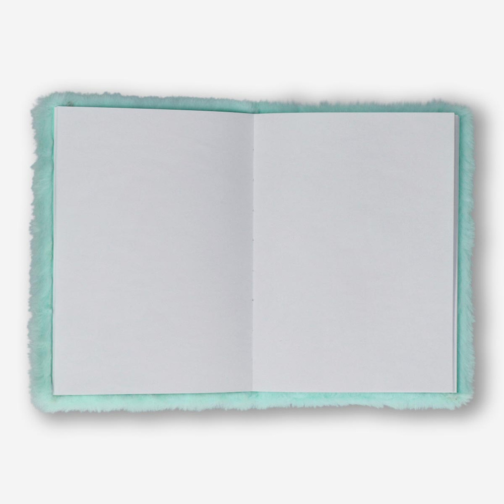 Flying Tiger Copenhagen Yeşil Peluş Çizgisiz A5 Defter görseli 4
