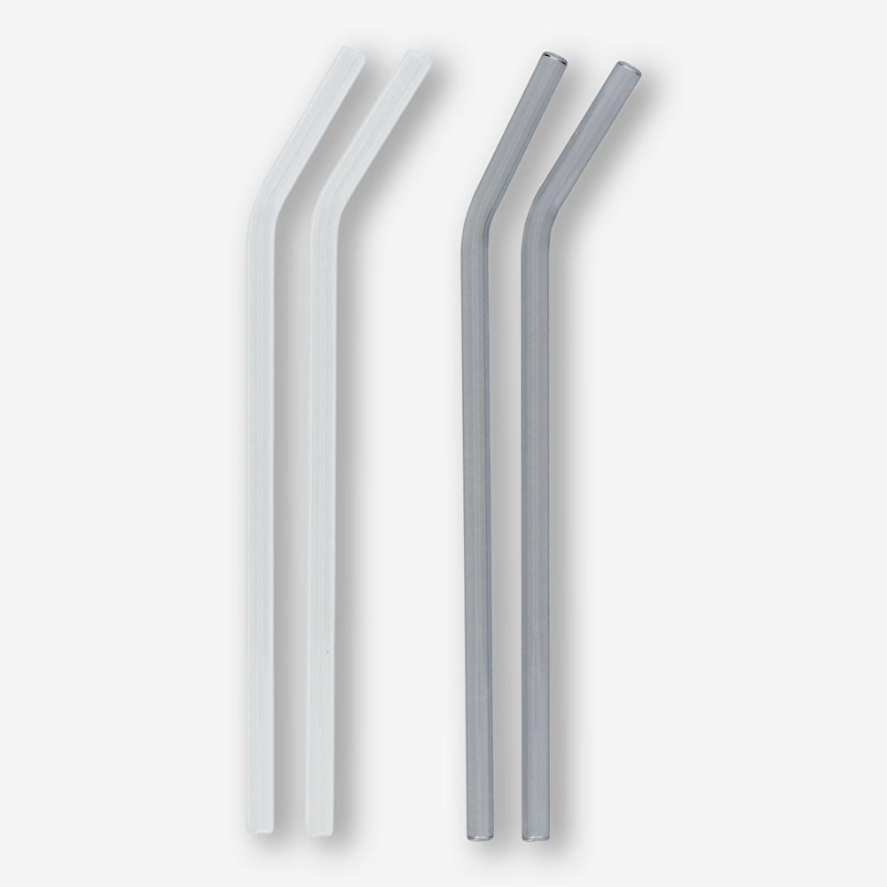 Flying Tiger Copenhagen 4'lü Beyaz Cam Pipet Seti 23 cm görseli 1