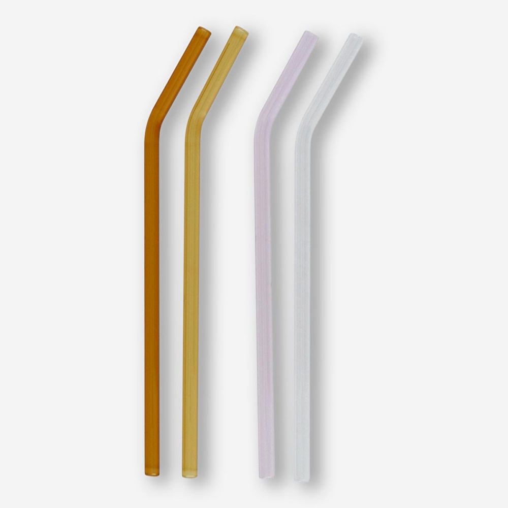 Flying Tiger Copenhagen 4'lü Çok Renkli Cam Pipet Seti 23 cm görseli 1