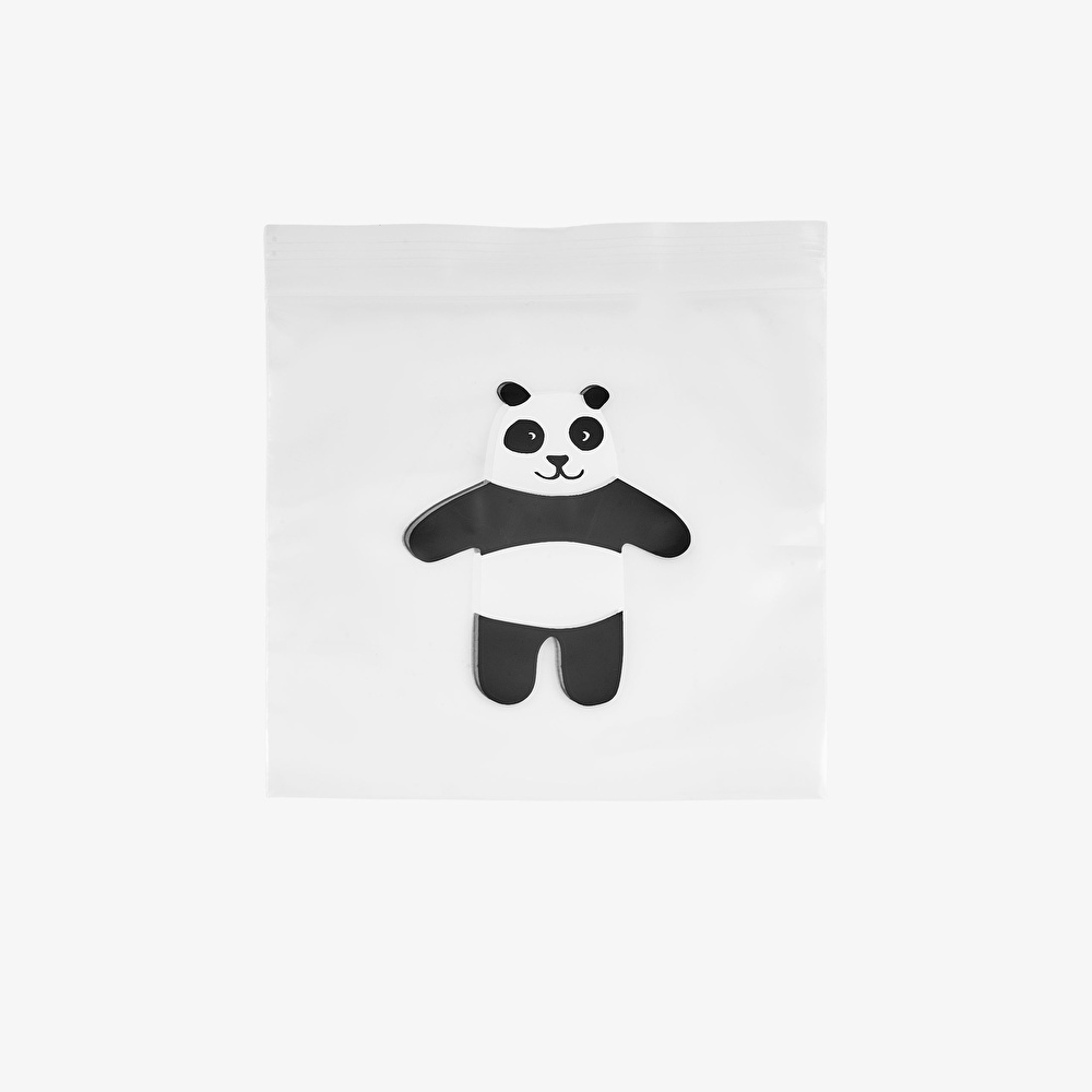 Flying Tiger Copenhagen 20'li Panda Desenli Kilitli Küçük Boy Poşet 14x14 cm görseli 1