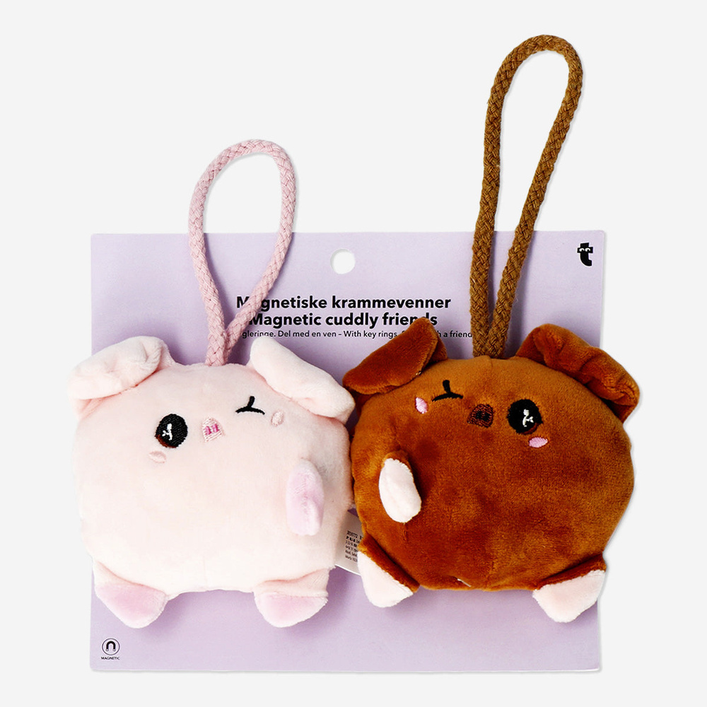 Flying Tiger Copenhagen Mıknatıslı El Ele Tutuşan Peluş Anahtarlık görseli 3
