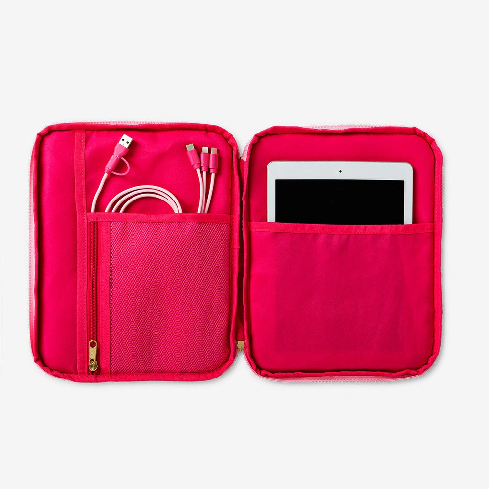 Flying Tiger Copenhagen Pembe Çiçek Desenli Tablet Çantası 10" görseli 3