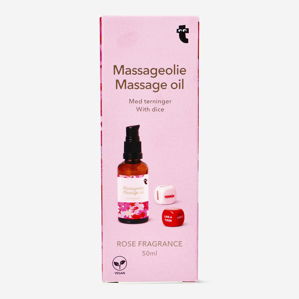 Flying Tiger Copenhagen Gül Masaj Yağı 50 ml ve Zar Seti görseli 3