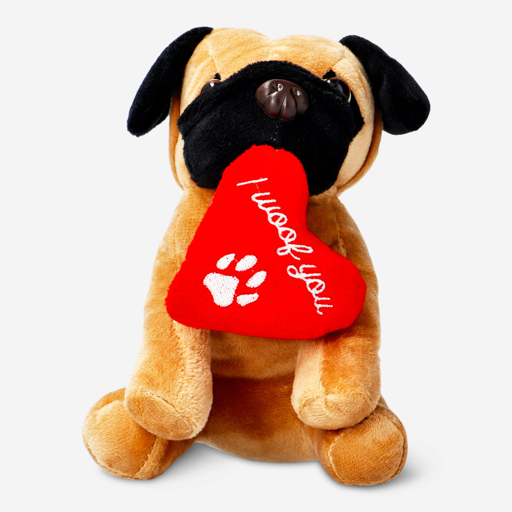 Flying Tiger Copenhagen Kalpli Kahverengi Peluş Köpek görseli 2