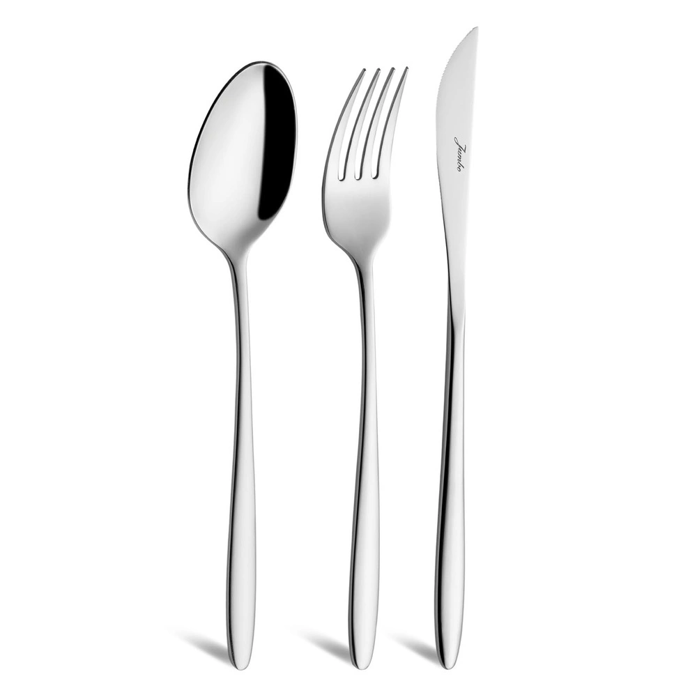 Jumbo 2003 18 Parça 6 Kişilik Yemek Çatal Kaşık Bıçak Takımı Çelik görseli 1