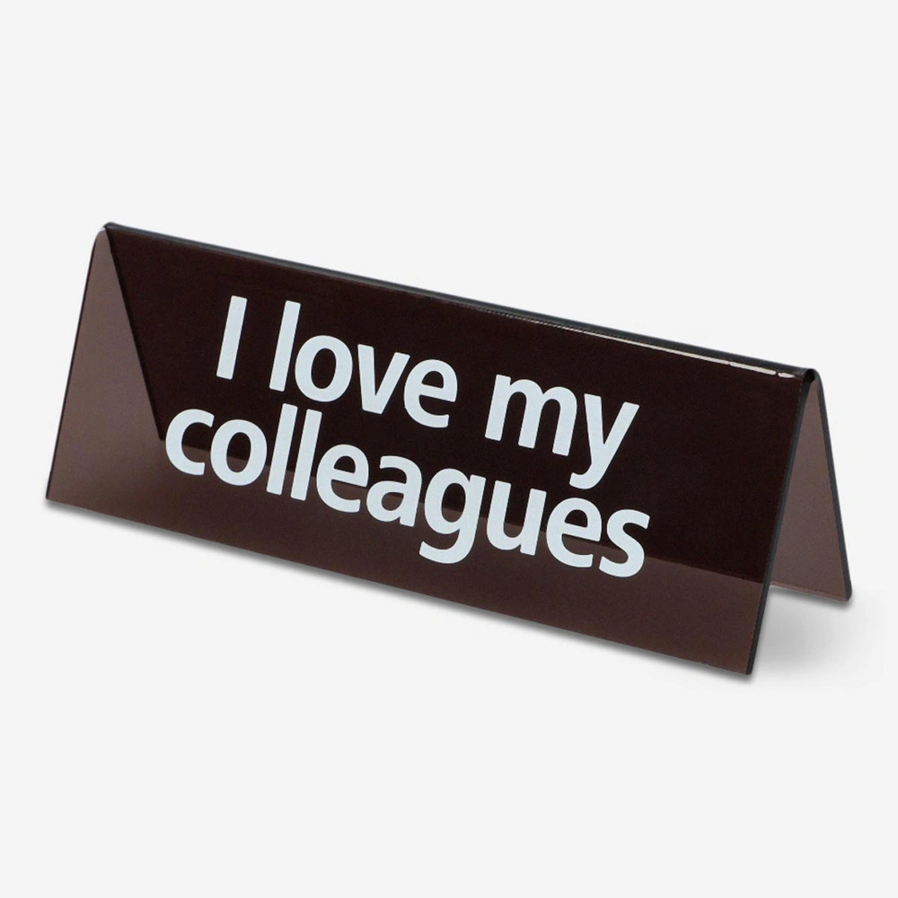 Flying Tiger Copenhagen "I Love My Colleagues" Yazılı Siyah Masaüstü Tabela görseli 2