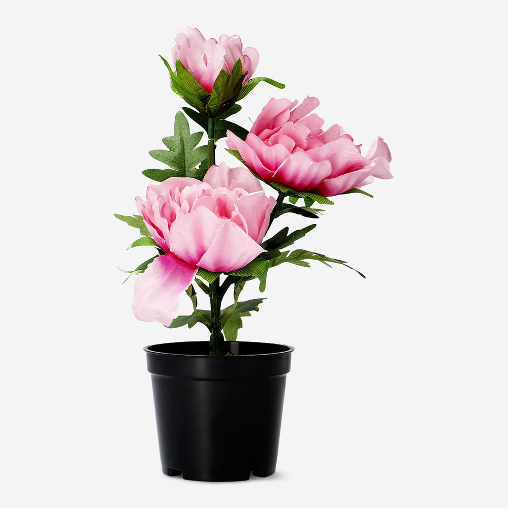 Flying Tiger Copenhagen Saksıda Pembe Yapay Gül 22 cm görseli 2