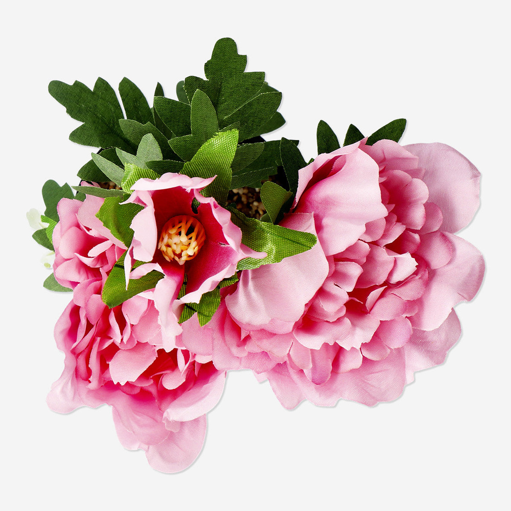 Flying Tiger Copenhagen Saksıda Pembe Yapay Gül 22 cm görseli 3