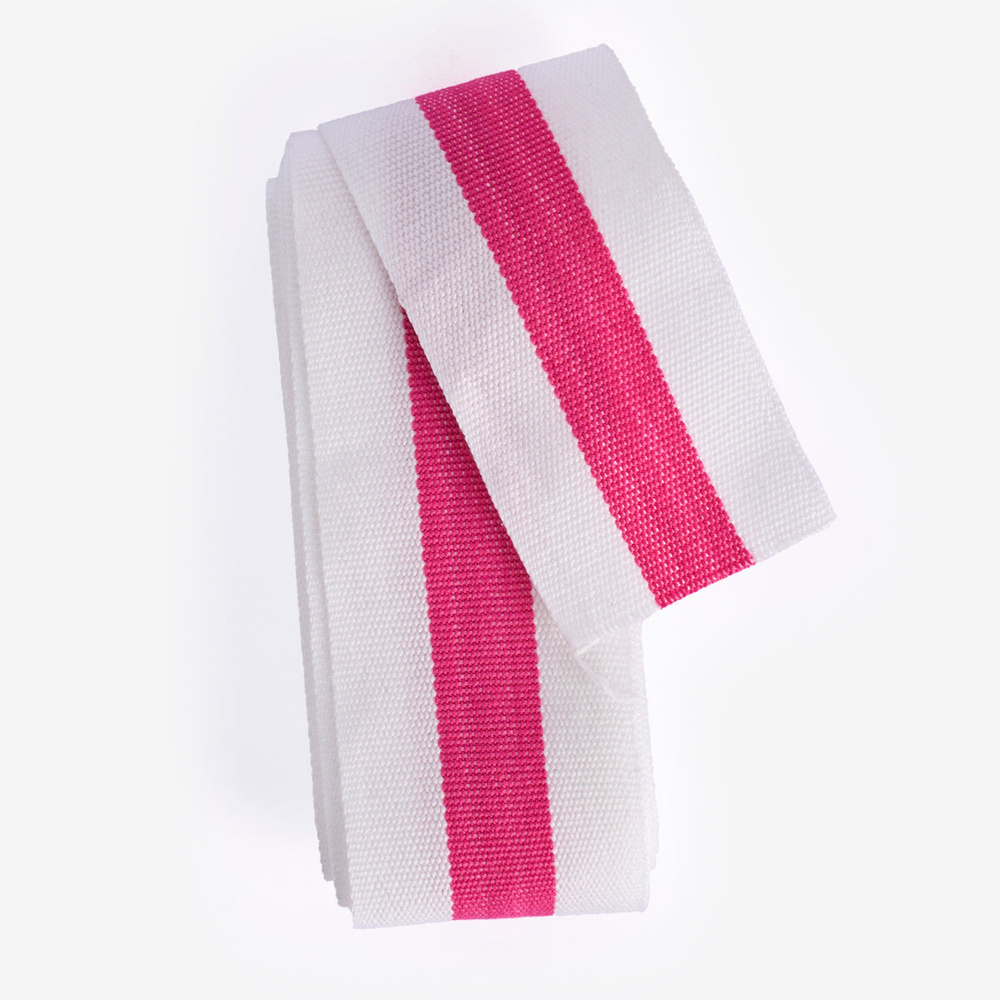 Flying Tiger Copenhagen Pembe Beyaz Çizgili Pamuk Kurdele 300 cm görseli 3