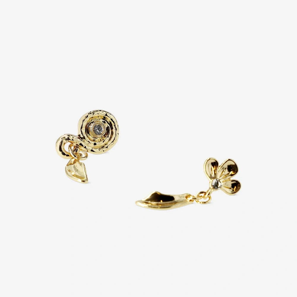 Flying Tiger Copenhagen Gold Deniz Temalı Küpe görseli 2
