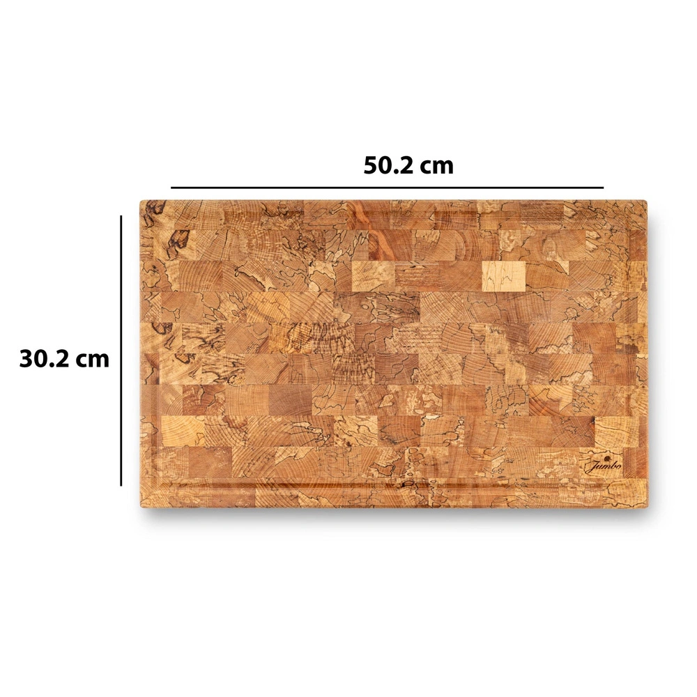 Jumbo Rustik Natural Kesme Tahtası 50x30 cm görseli 4