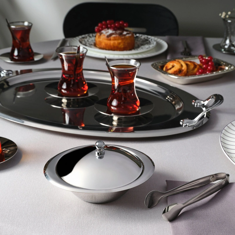 Jumbo Apollo 40 Parça Çelik Çay Seti görseli 6