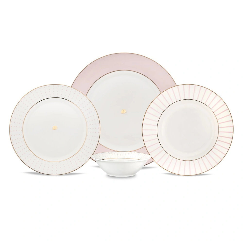 Jumbo Navy 24 Parça 6 Kişilik Yemek Takımı Pembe görseli 7