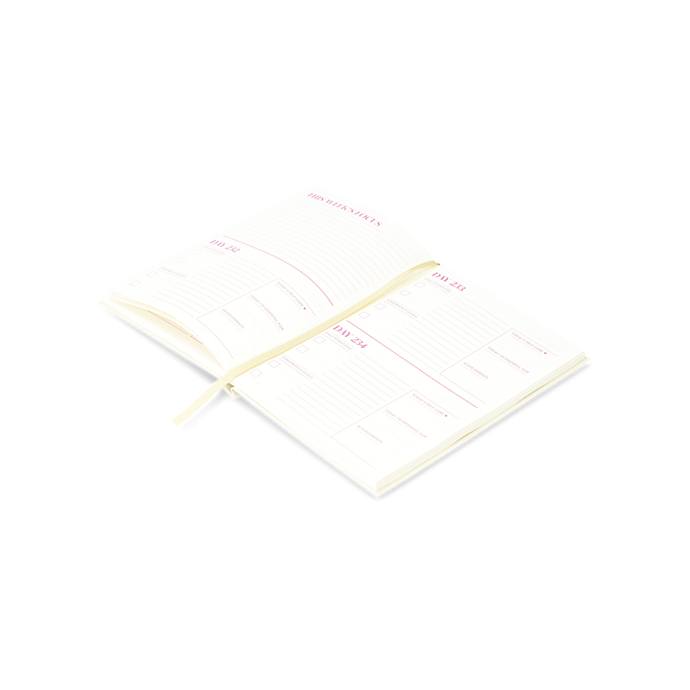Flying Tiger Copenhagen Kiraz Desenli Beyaz Öz Bakım Günlüğü A5 görseli 7