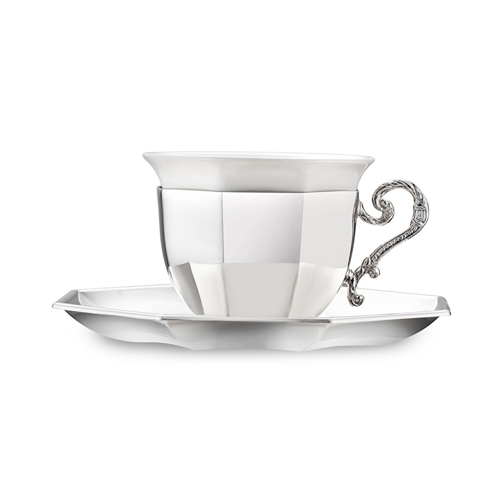 Jumbo Timeless MMXXV Çift Kişilik Kahve Fincan Seti Silver görseli 3