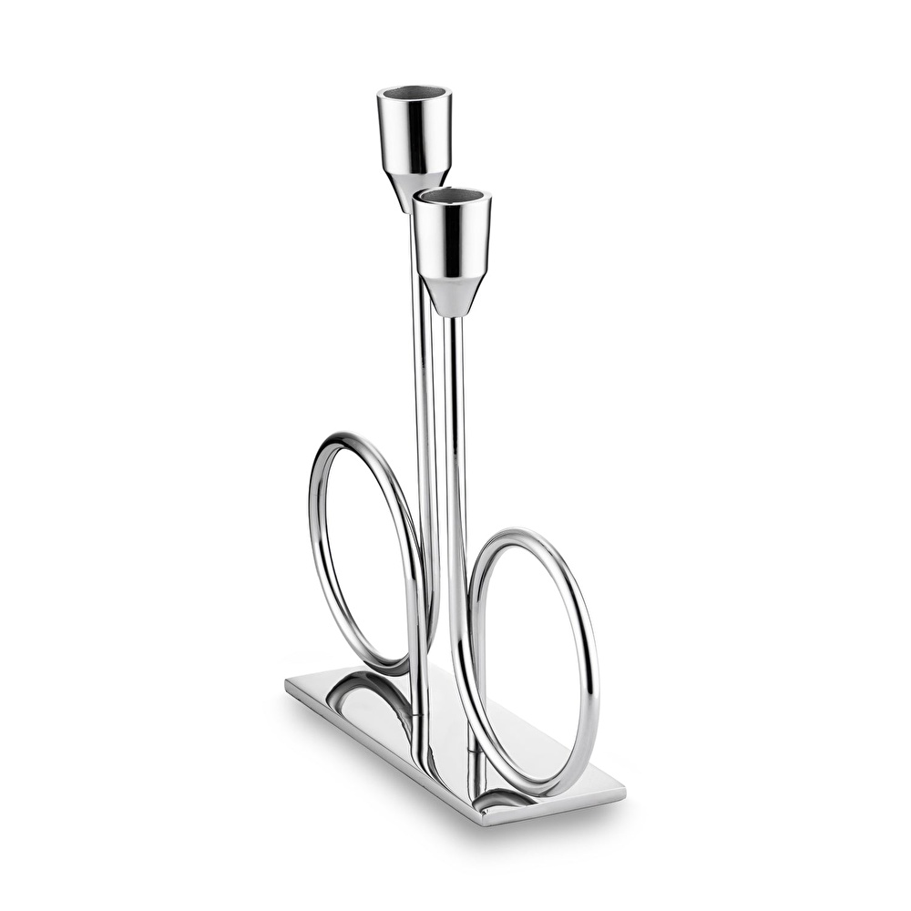 Jumbo Alula Stand Şamdan Silver görseli 4