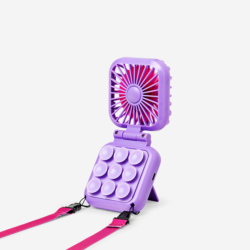 Flying Tiger Copenhagen Mor Vantuzlu Elektronik El Vantilatörü görseli 3