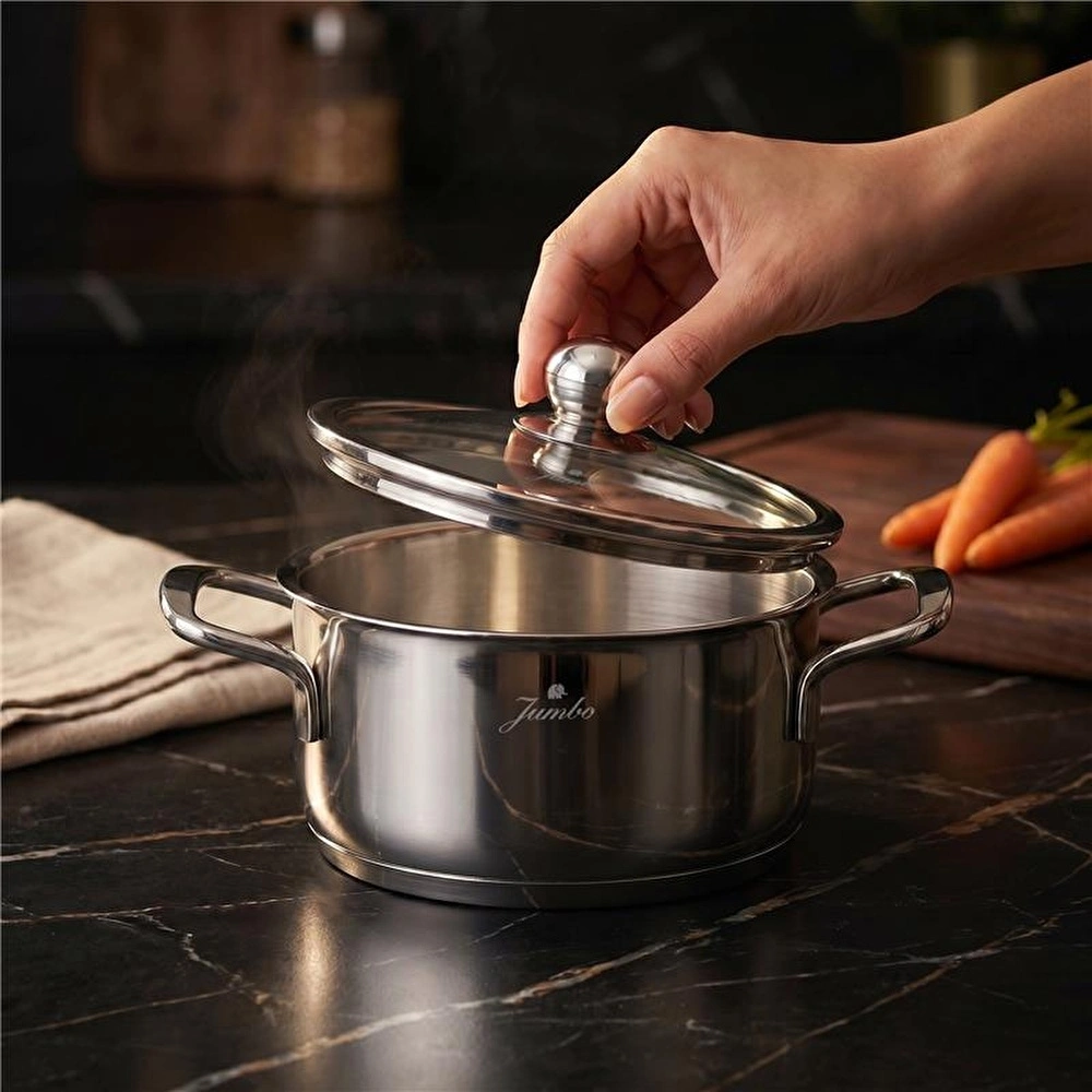 Jumbo New Baby Steel 6 Parça İndüksiyon Tabanlı Çelik Mini Set görseli 1