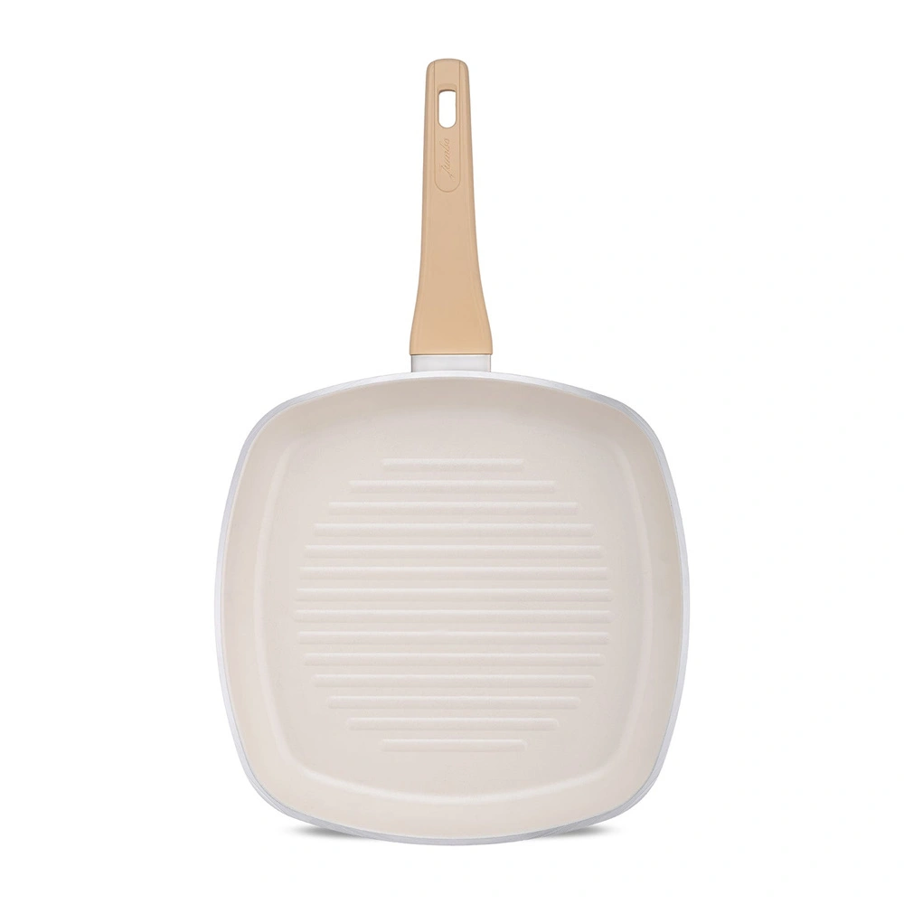 Jumbo Swiss Crystal Dark Cream İndüksiyon Tabanlı Grill Tava 28 cm görseli 1