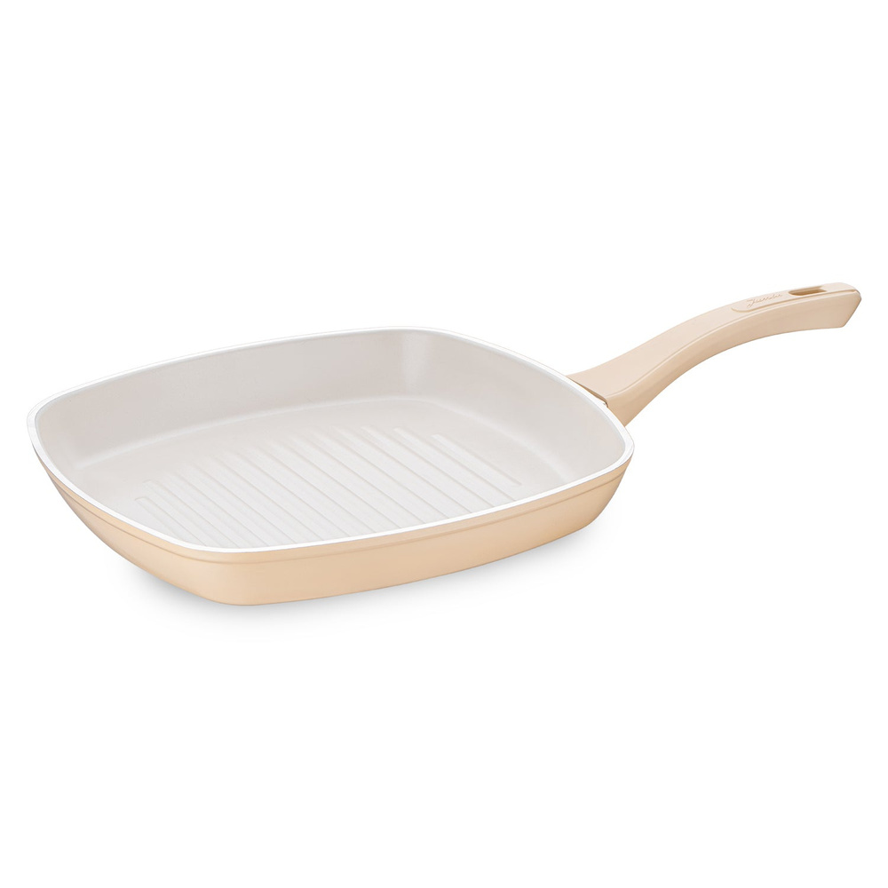 Jumbo Swiss Crystal Dark Cream İndüksiyon Tabanlı Grill Tava 28 cm görseli 3