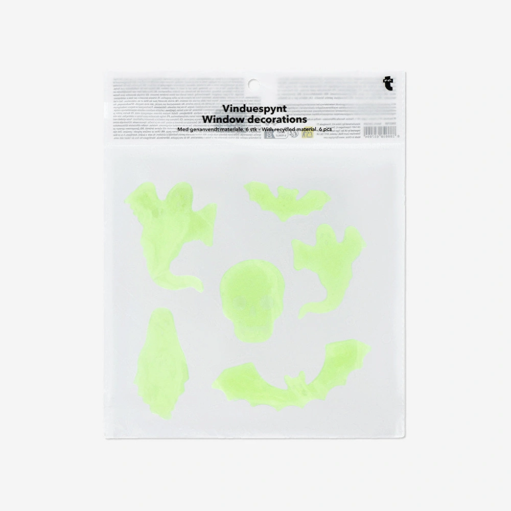 Flying Tiger Copenhagen Hayalet ve Yarasa Şeklinde Fosforlu 6'lı Pencere Stickerı görseli 1
