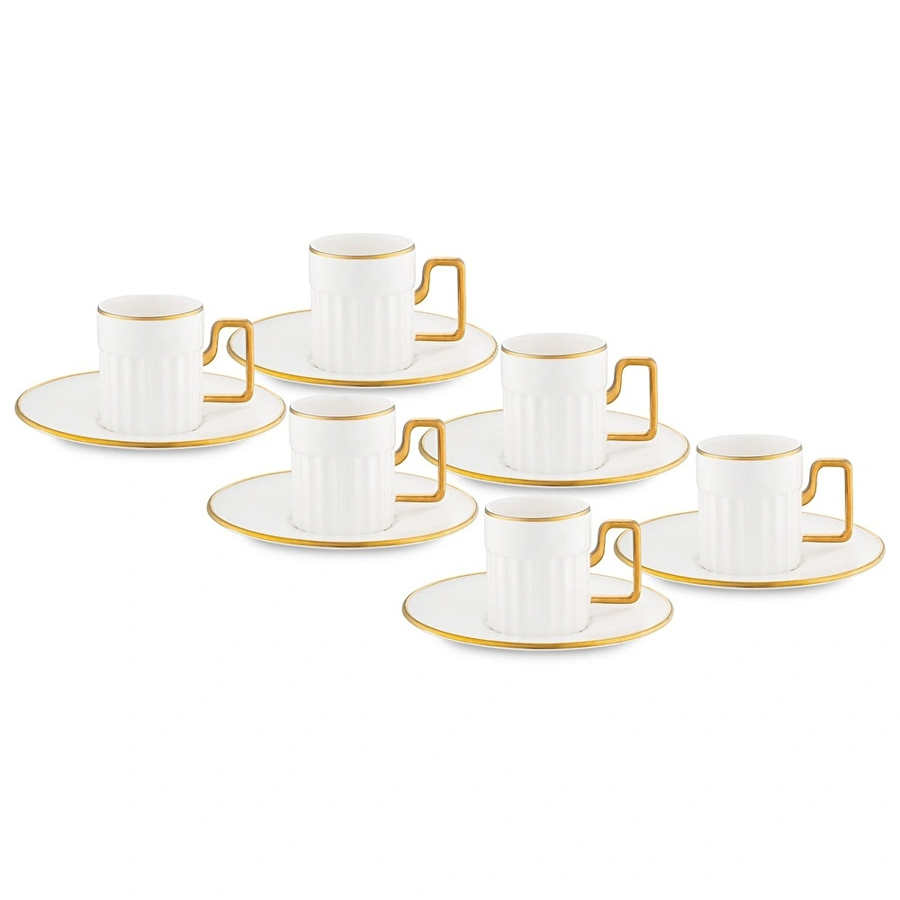 Jumbo Sorin-100 Gold 6 Kişilik Kahve Fincan Takımı görseli 2