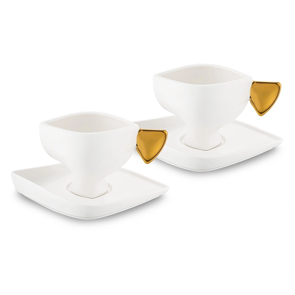 Jumbo Glide Gold 2 Kişilik Kahve Fincan Takımı görseli 2