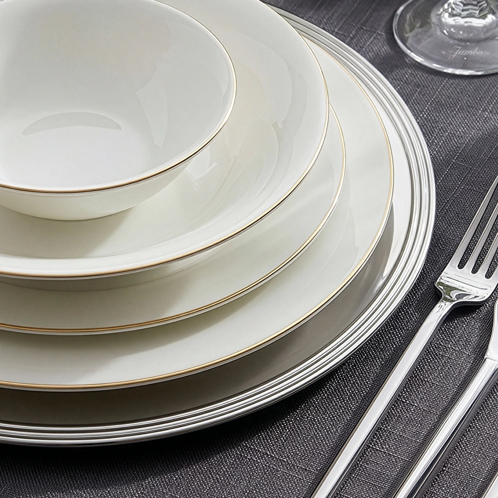 Jumbo Merlem 55 Parça 12 Kişilik Yemek Takımı Gold görseli 5