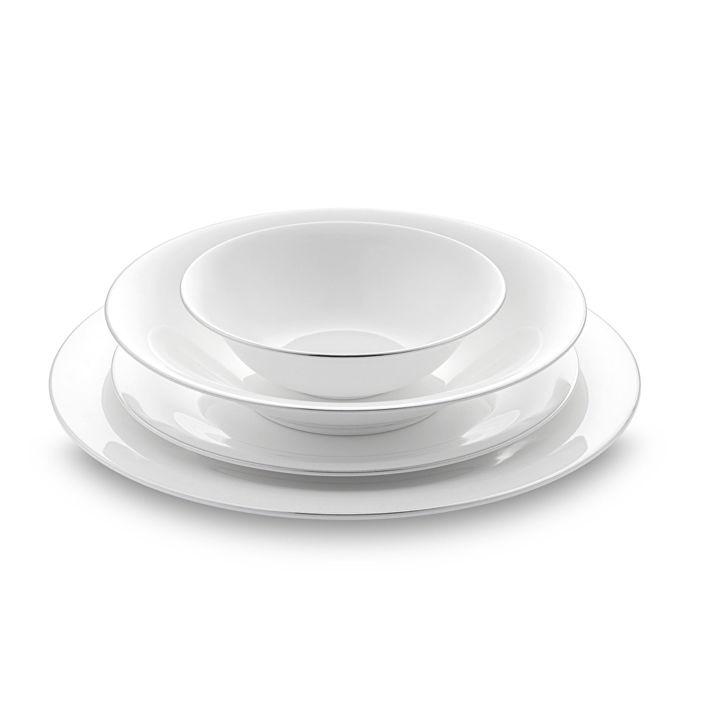 Jumbo Merlem 55 Parça 12 Kişilik Yemek Takımı Platin görseli 2