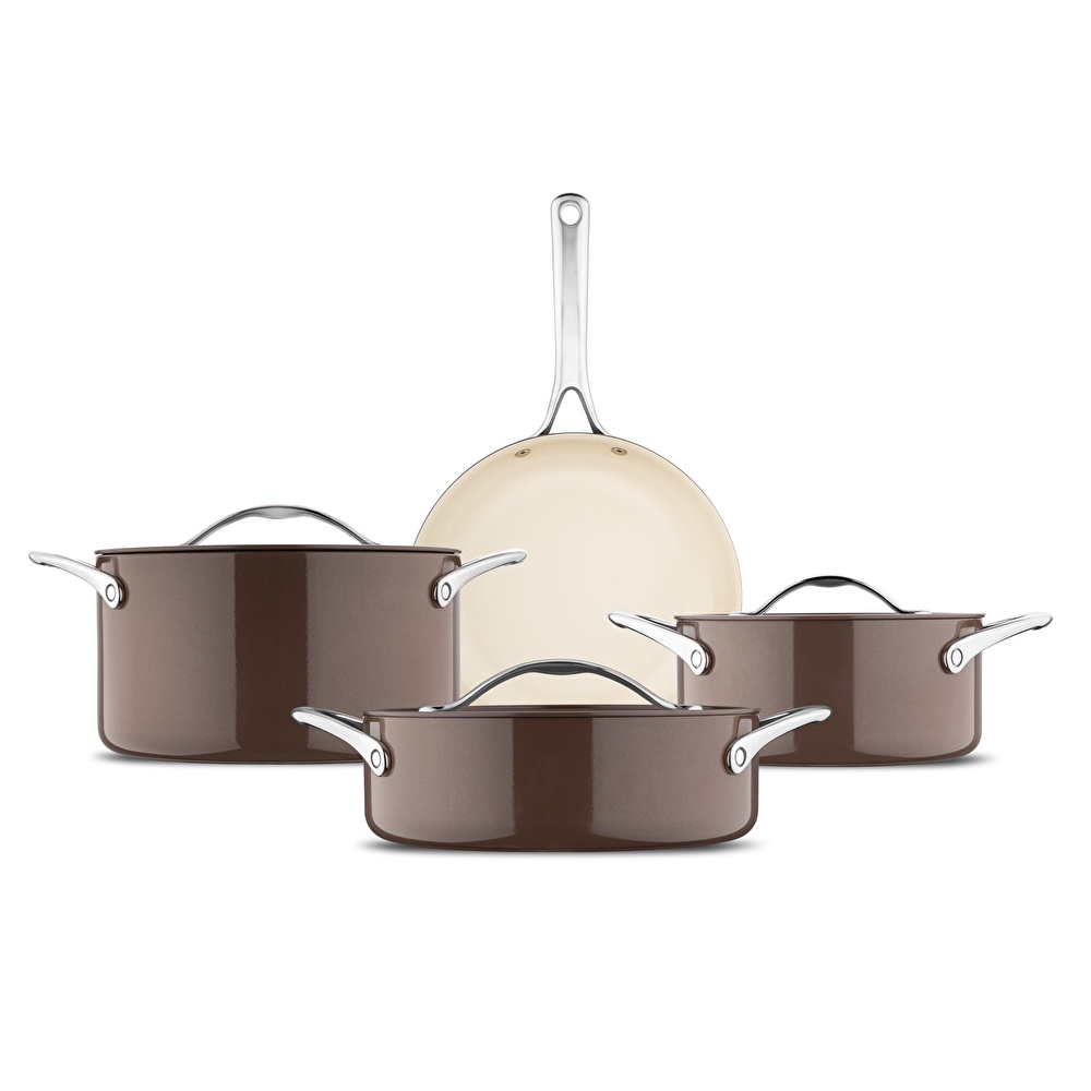 Jumbo Palencia Swiss Crystal Brown 7 Parça Tencere Seti görseli 1