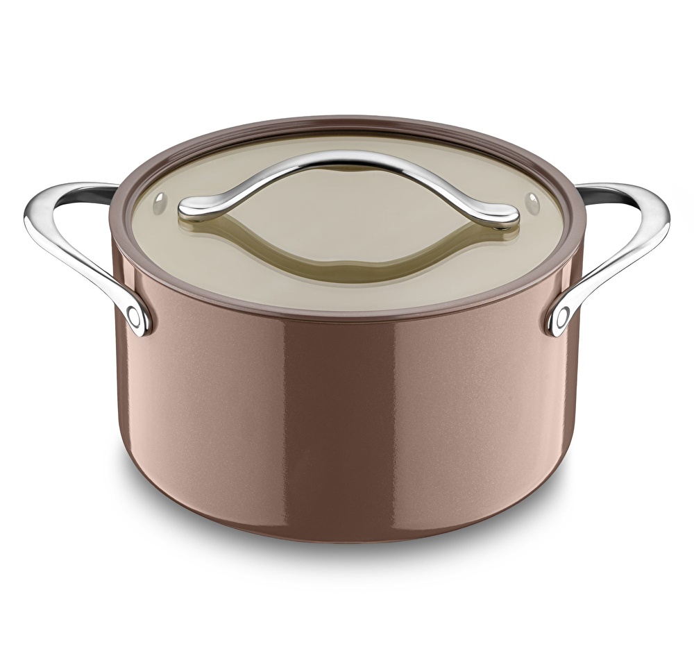 Jumbo Palencia Swiss Crystal Brown 7 Parça Tencere Seti görseli 6