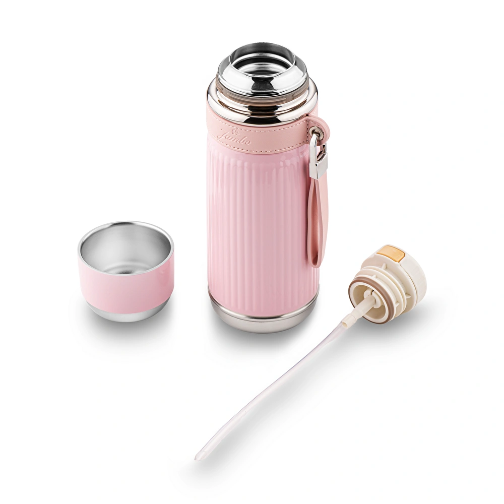 Jumbo Magic Pipetli Pembe Termos 850 ml görseli 14