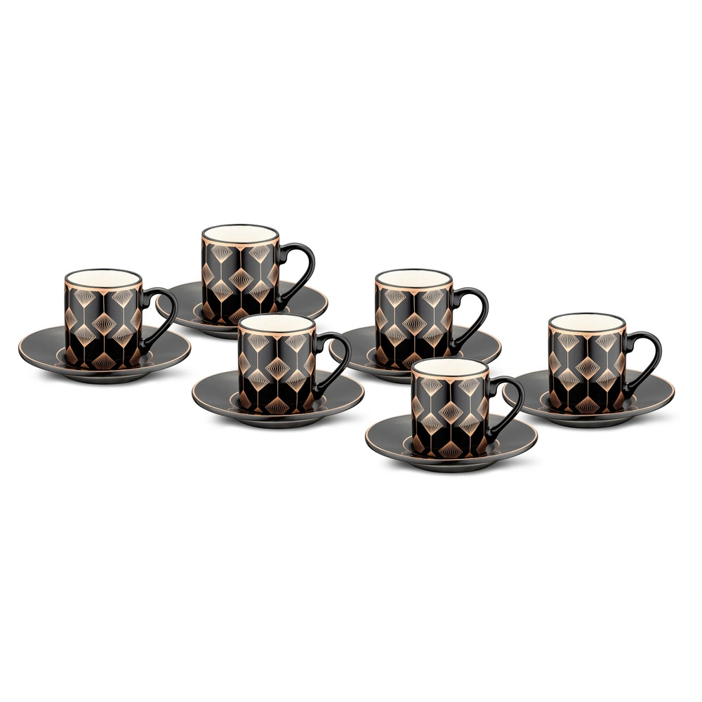 Jumbo Ashen 6 Kişilik Kahve Fincan Takımı görseli 2