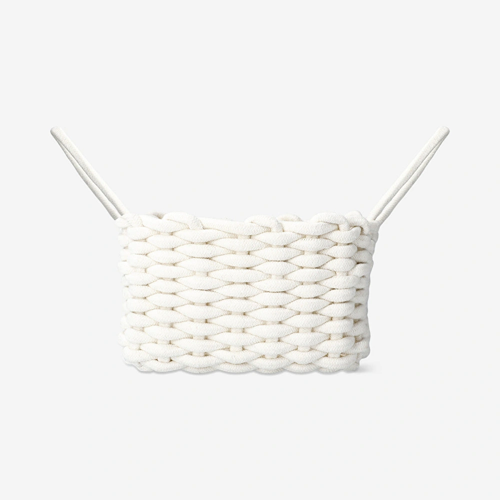 Flying Tiger Copenhagen Beyaz Örgülü Sepet 25 cm görseli 1