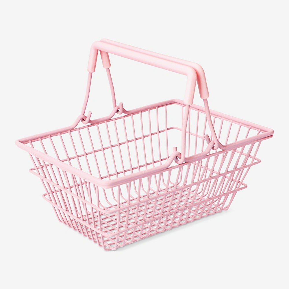 Flying Tiger Copenhagen Pembe Mini Alışveriş Sepeti görseli 1