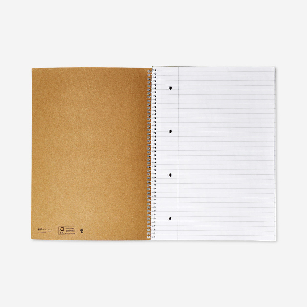 Flying Tiger Copenhagen Spiralli Çizgili A4 Defter görseli 2