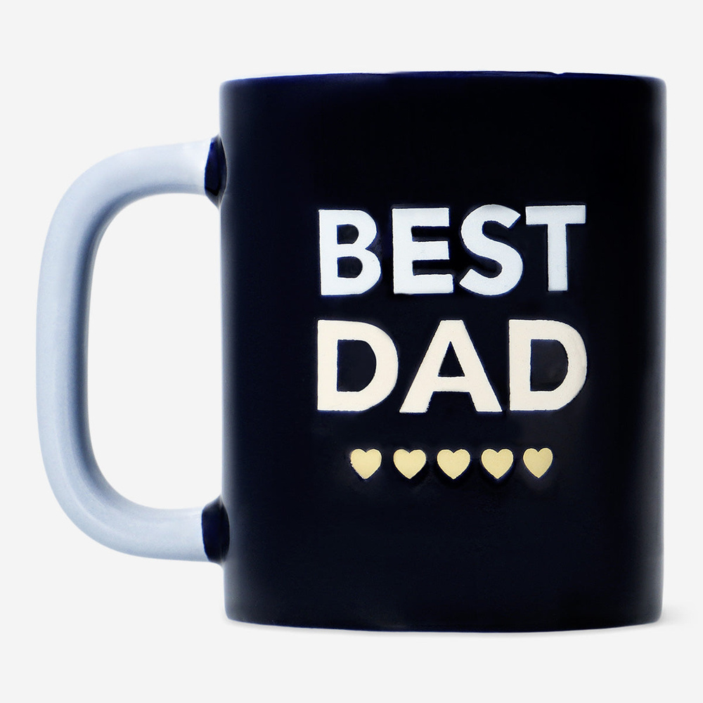 Flying Tiger Copenhagen Siyah "Best Dad" Yazılı Kupa 170 ml görseli 1
