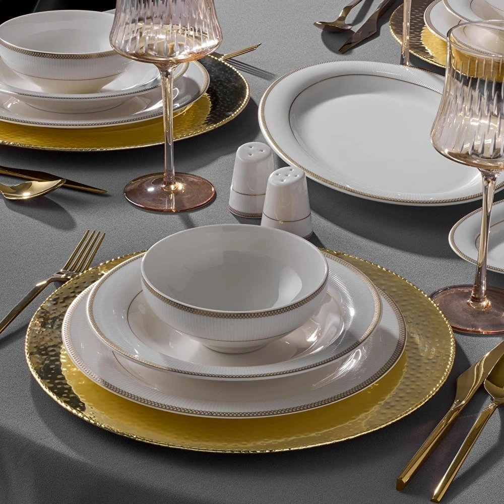 Jumbo Lineda Gold 55 Parça 12 Kişilik Yemek Takımı görseli 2